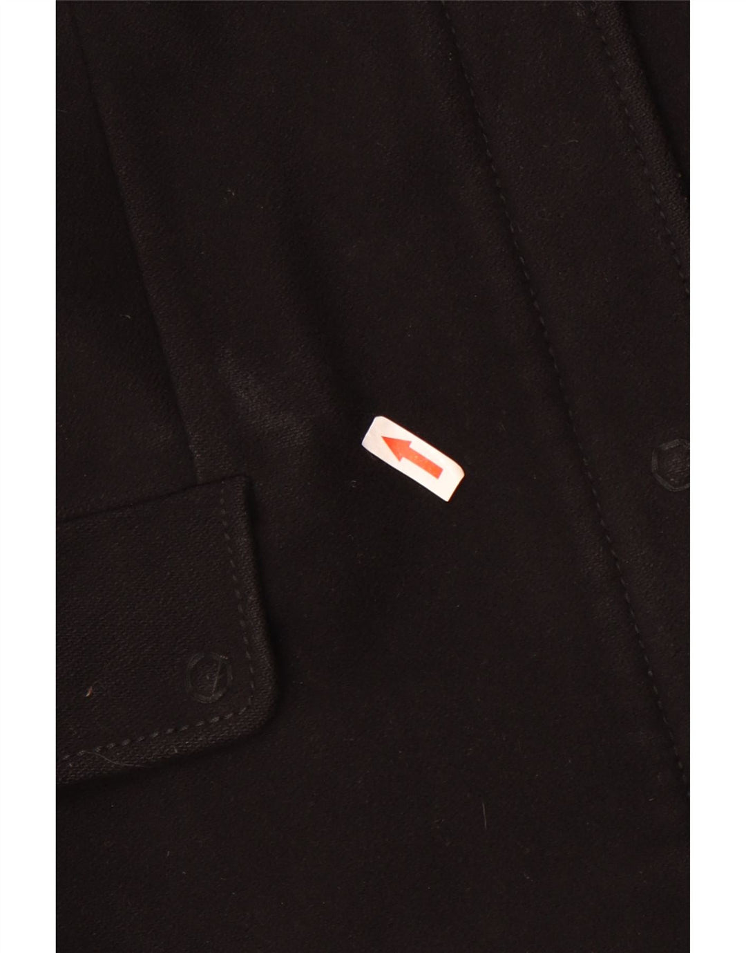 Benetton Womens Overcoat IT 46 Large Black Wool