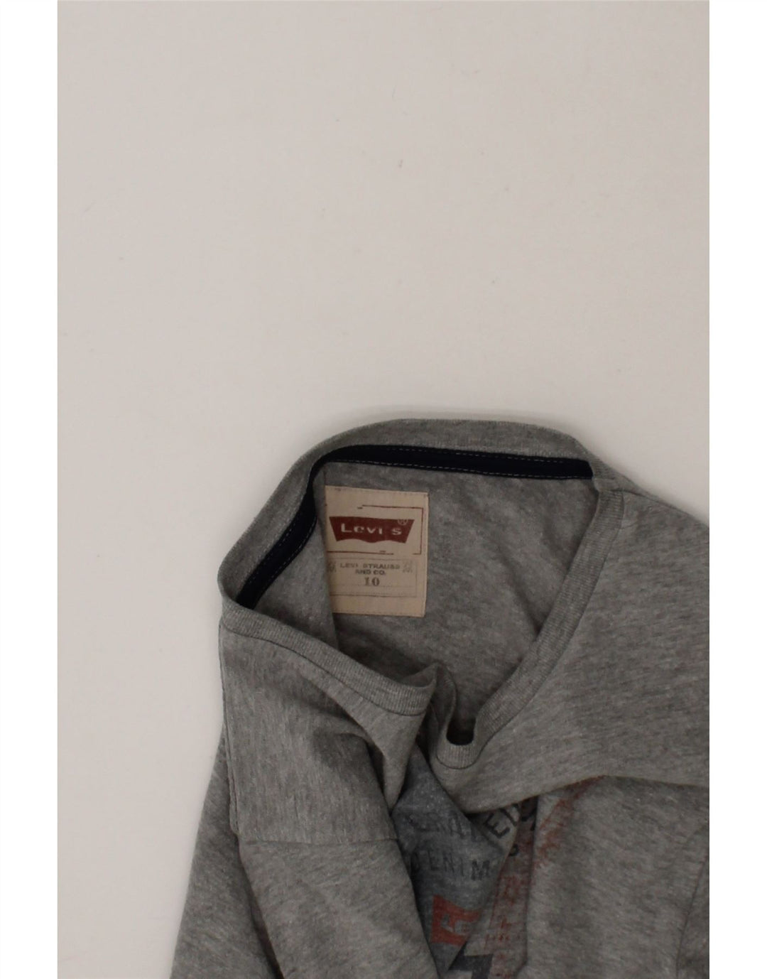 LEVI'S Boys Graphic Top Long Sleeve 9-10 Years Grey Cotton Vintage Levi's and Second-Hand Levi's from Messina Hembry 