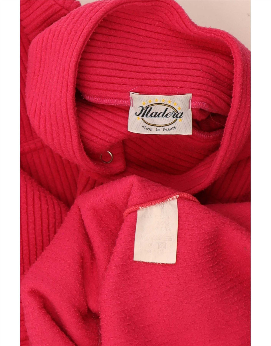 Vintage Womens Oversized Graphic Fleece Jumper UK 14 Medium Pink