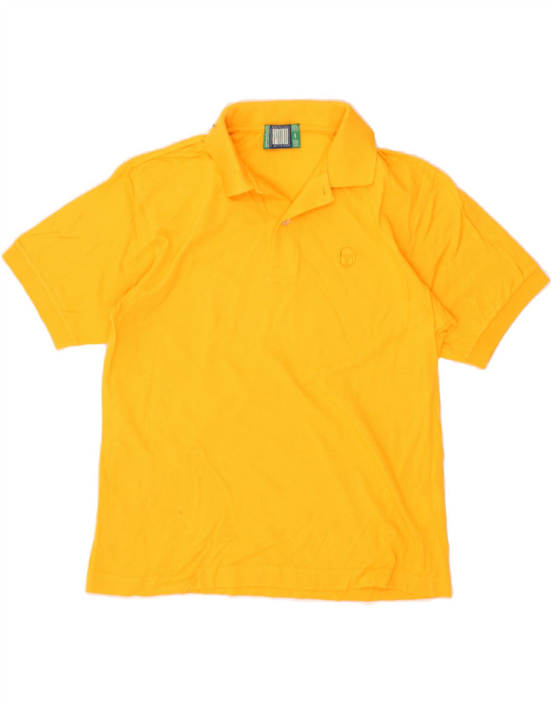 SERGIO TACCHINI Mens Polo Shirt XS Yellow Cotton | Vintage Sergio Tacchini | Thrift | Second-Hand Sergio Tacchini | Used Clothing | Messina Hembry 