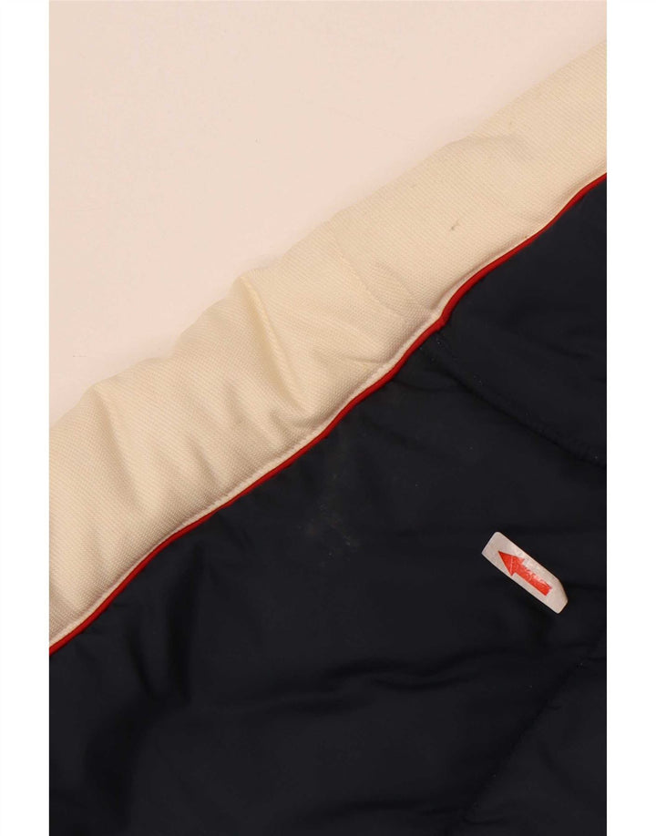 Kickers Mens Padded Jacket UK 38 Medium Navy Blue Colourblock Nylon