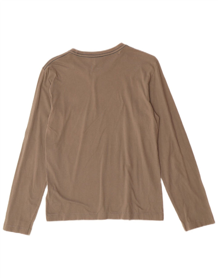 Diesel Womens Top Long Sleeve UK 12 Medium Grey Cotton