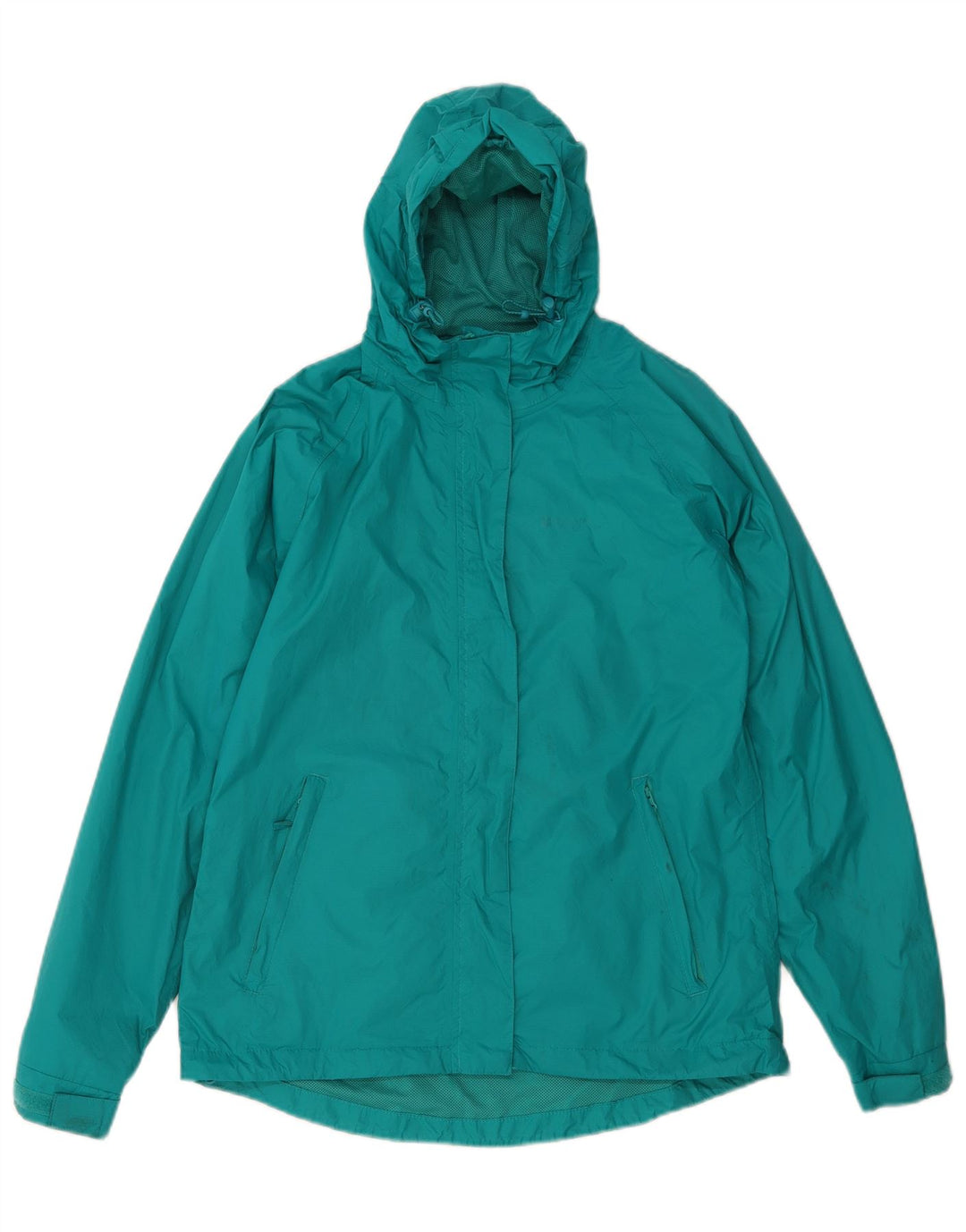 MOUNTAIN WAREHOUSE Womens Hooded Rain Jacket UK 10 Small  Turquoise