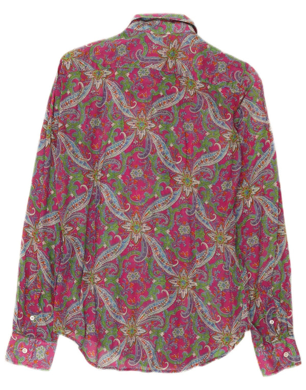 Ralph Lauren Womens Slim Fit Shirt US 6 Medium Multicoloured Paisley Cotton