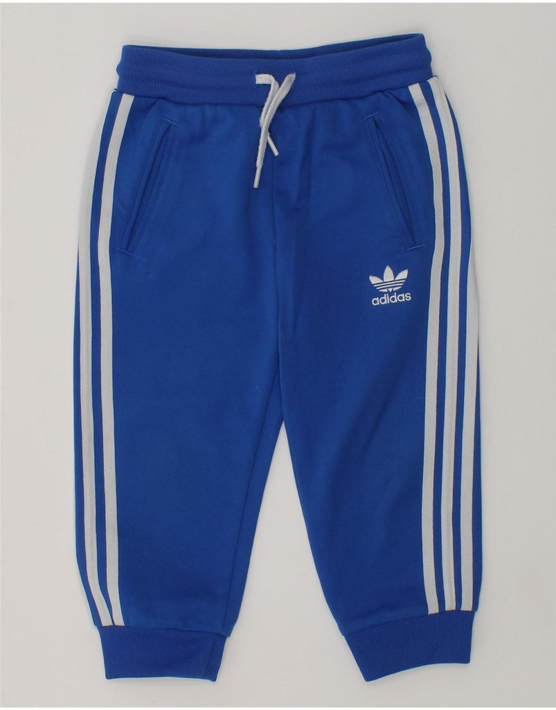 ADIDAS Baby Boys Joggers Tracksuit Trousers 18-24 Months Blue Polyester | Vintage Adidas | Thrift | Second-Hand Adidas | Used Clothing | Messina Hembry 