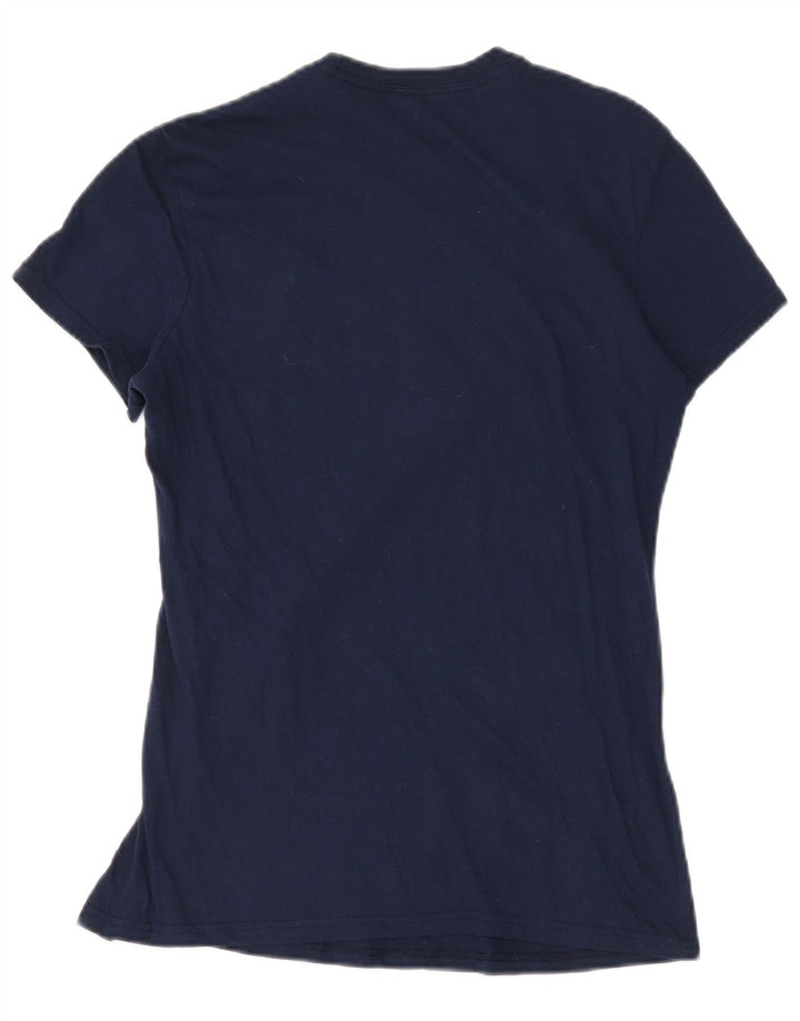 Adidas Womens Graphic T-Shirt Top UK 14 Medium Navy Blue