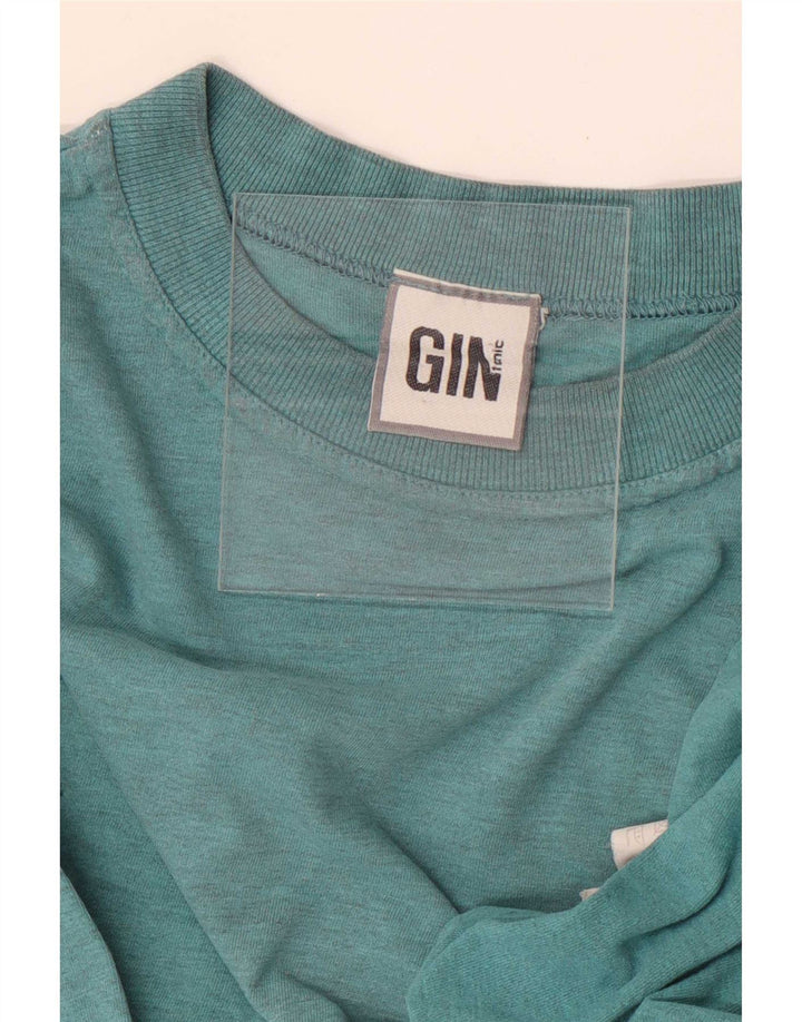 Gin Tonic Mens Top Long Sleeve Medium Green Cotton