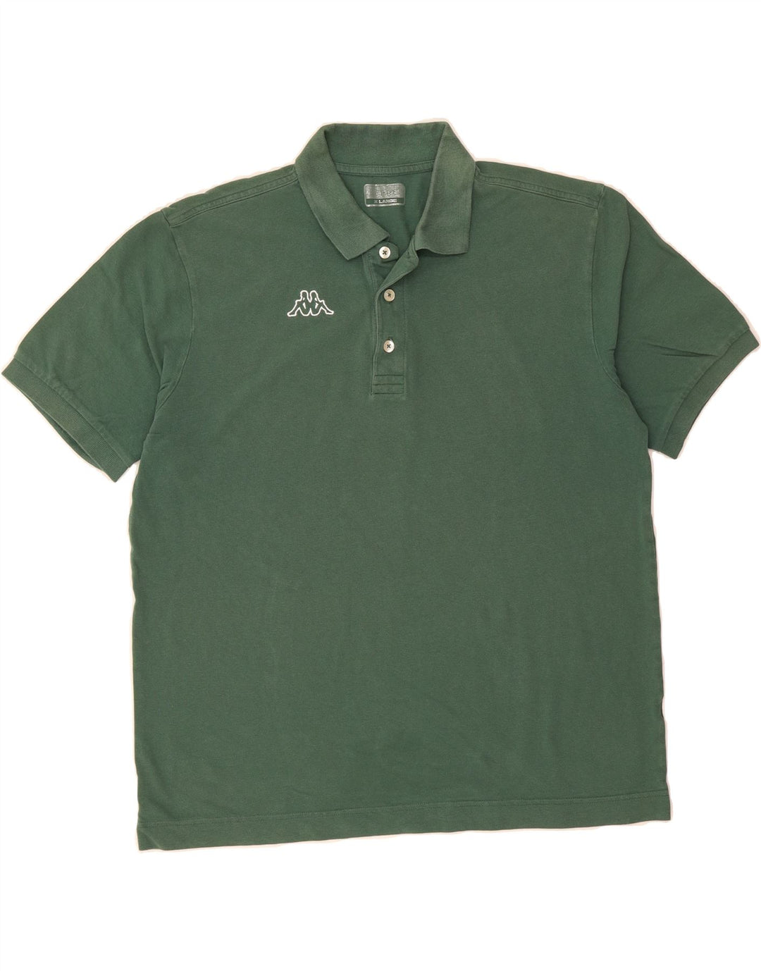 KAPPA Mens Polo Shirt XL Green Cotton Vintage Kappa and Second-Hand Kappa from Messina Hembry 