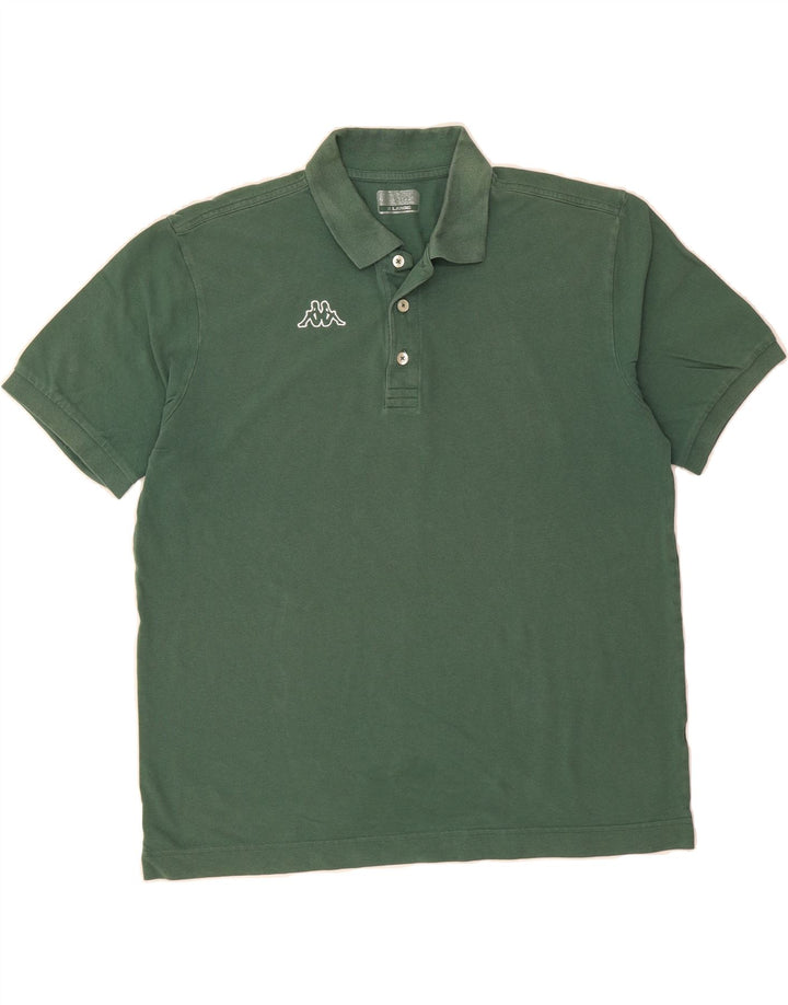 KAPPA Mens Polo Shirt XL Green Cotton Vintage Kappa and Second-Hand Kappa from Messina Hembry 