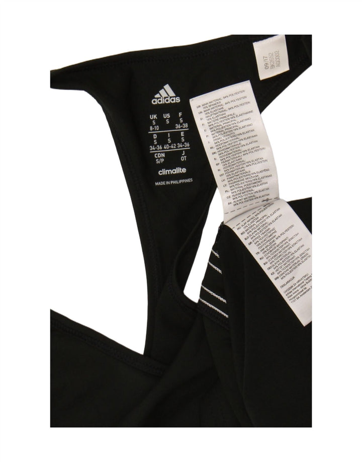 Adidas Womens Climalite Vest Top UK 8/10 Small Black Polyester
