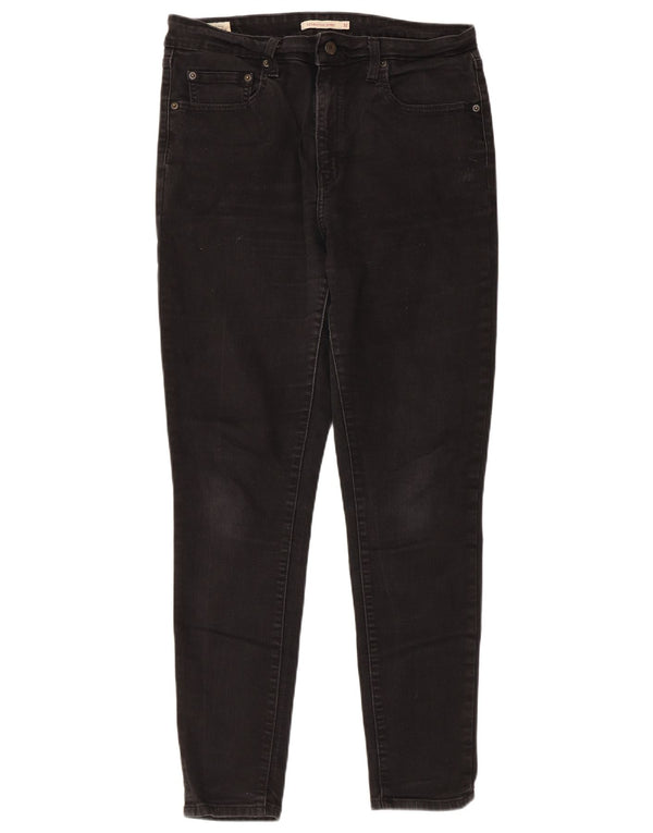 Levi's Womens 721 High Rise Skinny Jeans W32 L30 Black Cotton