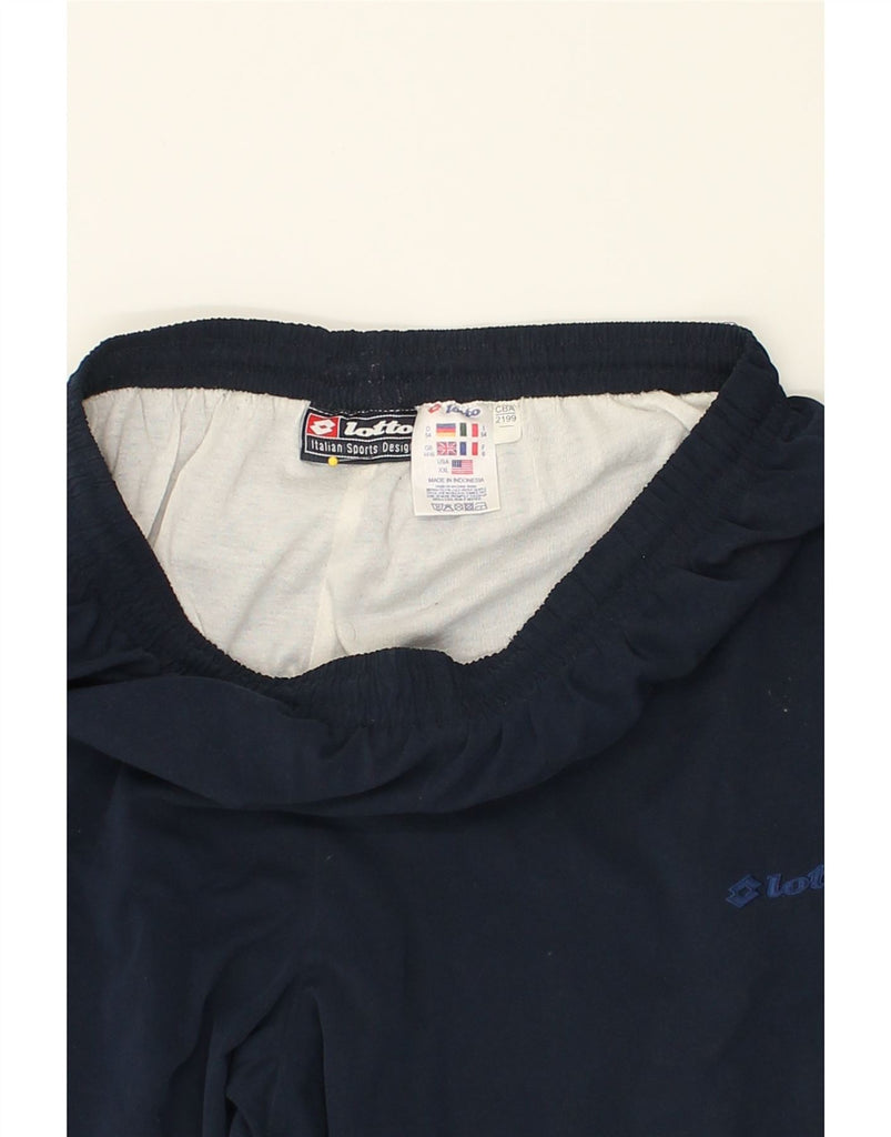 LOTTO Mens Tracksuit Trousers UK 44/46 Large Navy Blue Polyester | Vintage Lotto | Thrift | Second-Hand Lotto | Used Clothing | Messina Hembry 