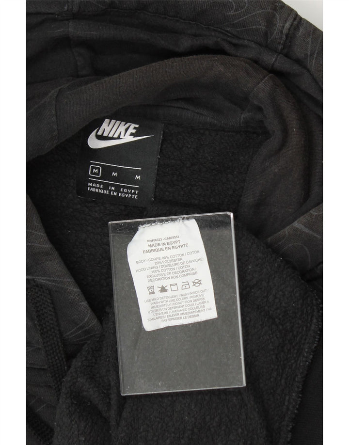 NIKE Mens Graphic Hoodie Jumper Medium Black Cotton Vintage Nike and Second-Hand Nike from Messina Hembry 