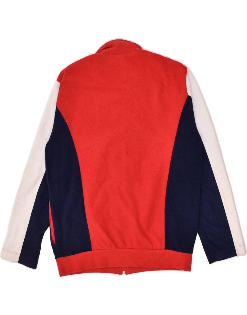 FILA Mens Fleece Tracksuit Top Jacket Small Red Colourblock Polyester | Vintage Fila | Thrift | Second-Hand Fila | Used Clothing | Messina Hembry 