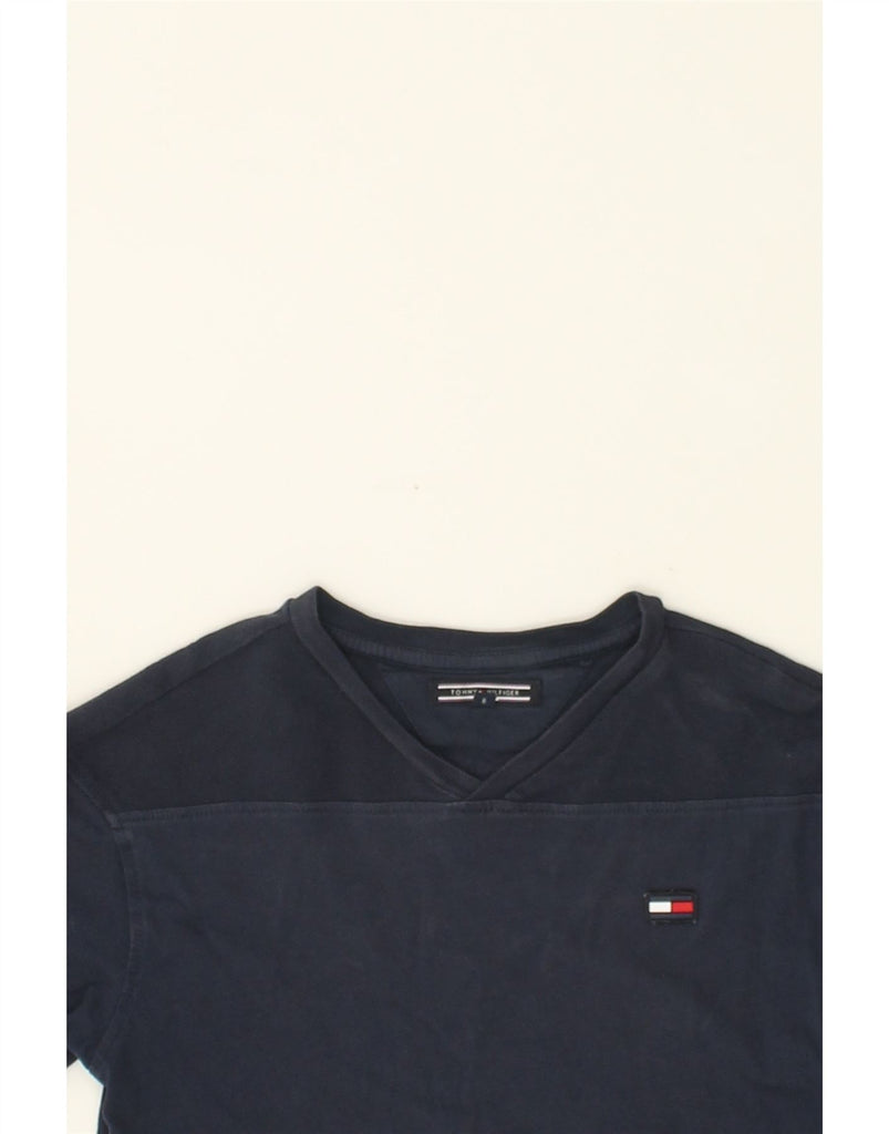 TOMMY HILFIGER Boys T-Shirt Top 7-8 Years Navy Blue Cotton | Vintage Tommy Hilfiger | Thrift | Second-Hand Tommy Hilfiger | Used Clothing | Messina Hembry 