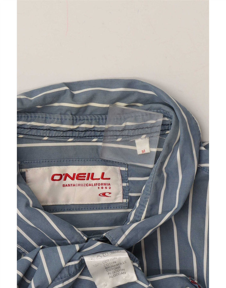 O'Neill Mens Shirt Medium Blue Pinstripe Cotton