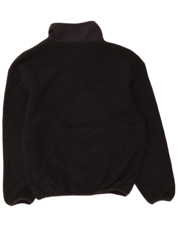 Patagonia Mens Zip Neck Fleece Jumper XS Black Polyester