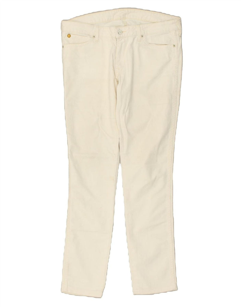 WRANGLER Womens Lia Seasonal Slim Casual Trousers W33 L31  White Cotton | Vintage Wrangler | Thrift | Second-Hand Wrangler | Used Clothing | Messina Hembry 