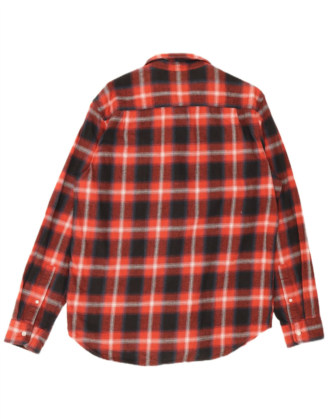 Timberland Mens Regular Fit Flannel Shirt Large Navy Blue Check Cotton