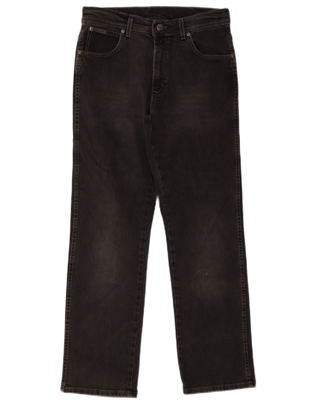 Wrangler Mens Texas Stretch Straight Jeans W32 L30 Black Cotton