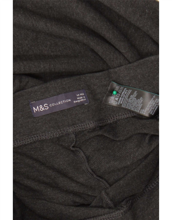Marks & Spencer Womens Leggings UK 14 Large Grey Cotton