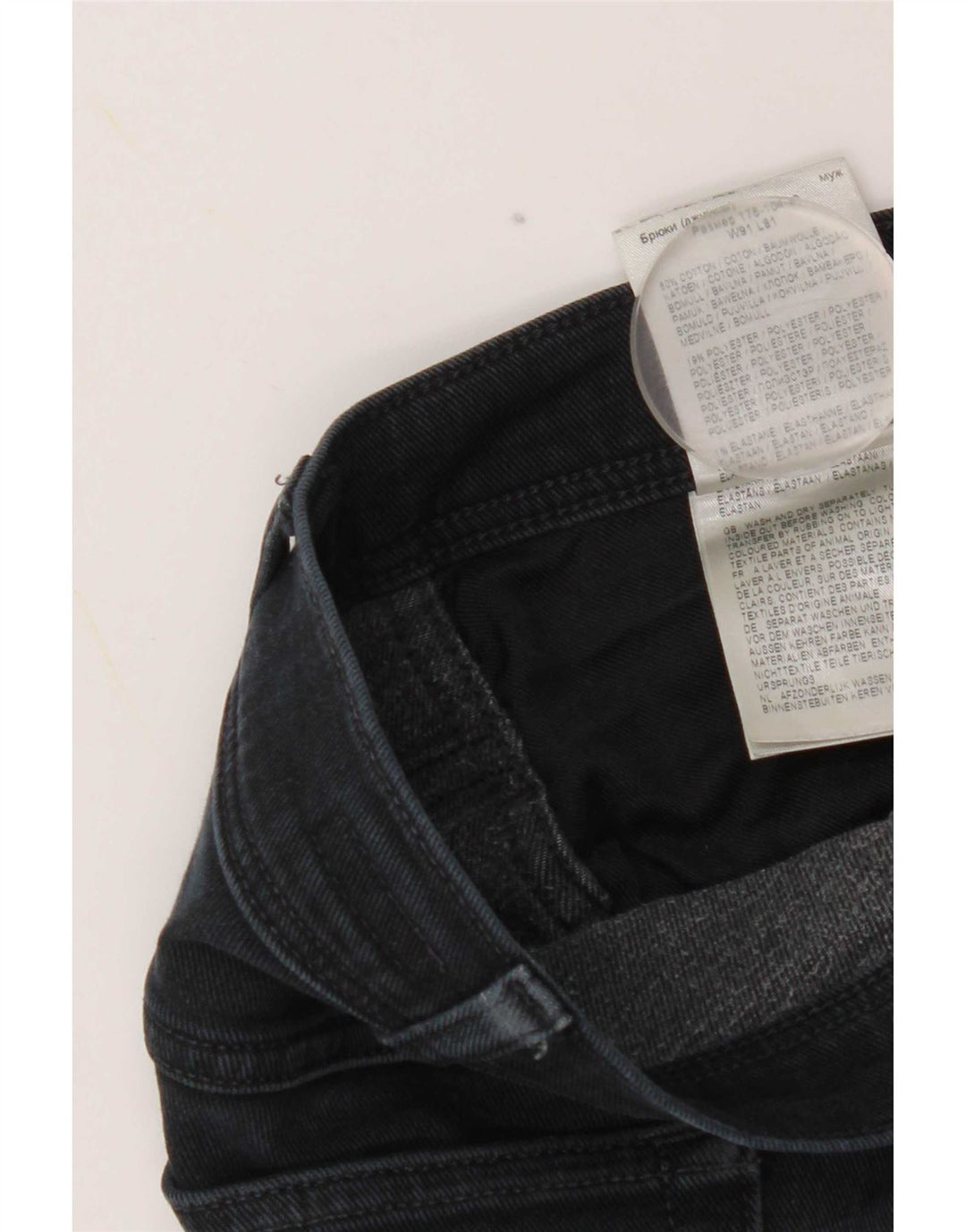 Wrangler Mens Texas Straight Jeans W36 L32 Navy Blue Cotton