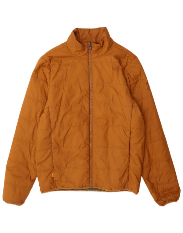 Timberland Mens Oversized Padded Jacket UK 36 Small Brown Polyester