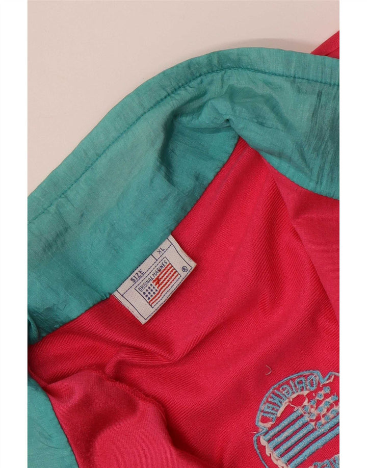 Vintage Mens Tracksuit Top Jacket XL Multicoloured Colourblock Polyester