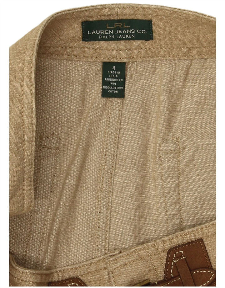 RALPH LAUREN Womens Pencil Skirt US 4 Small W30 Beige Cotton