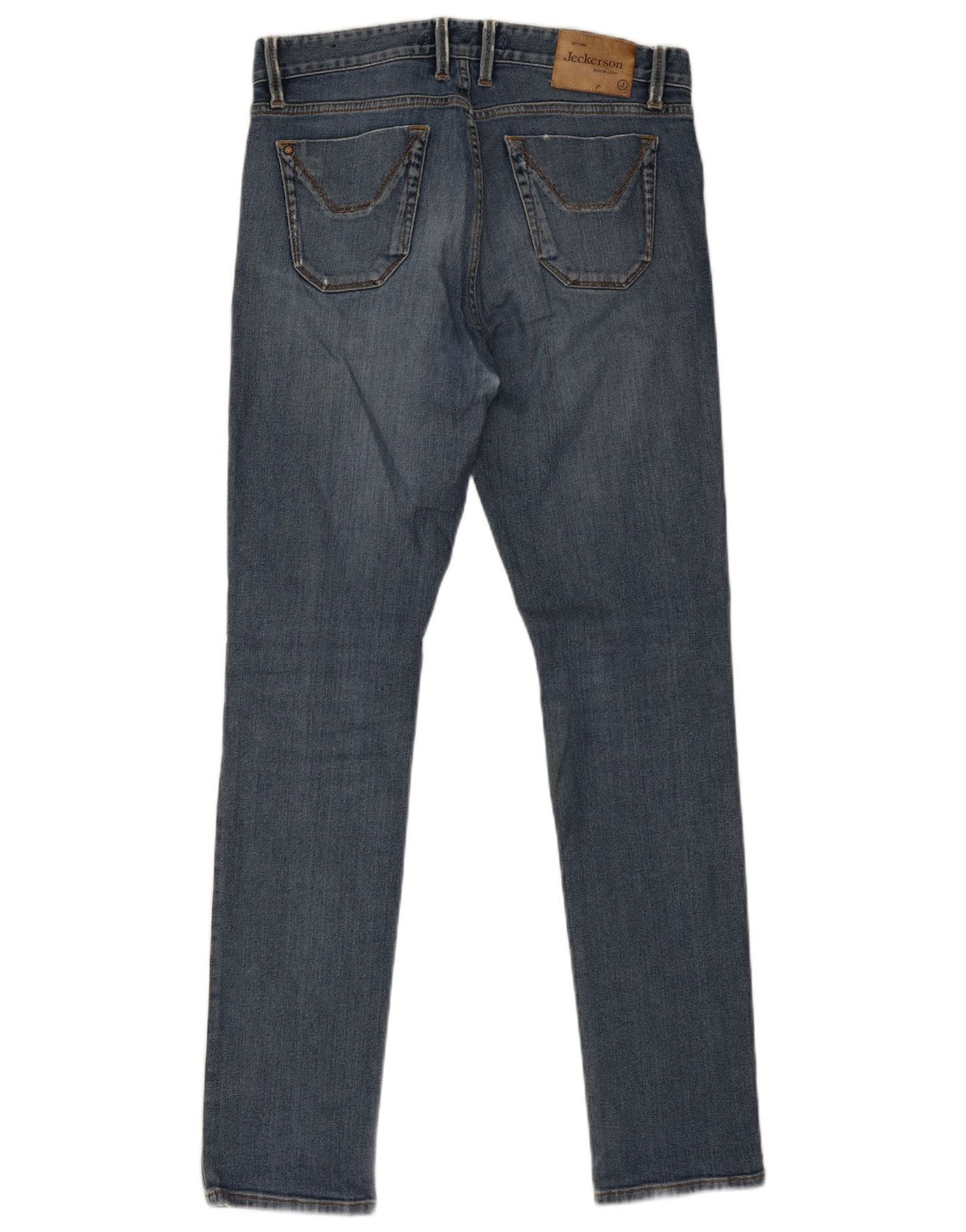 Jeckerson Mens Slim Jeans W31 L31 Blue Cotton