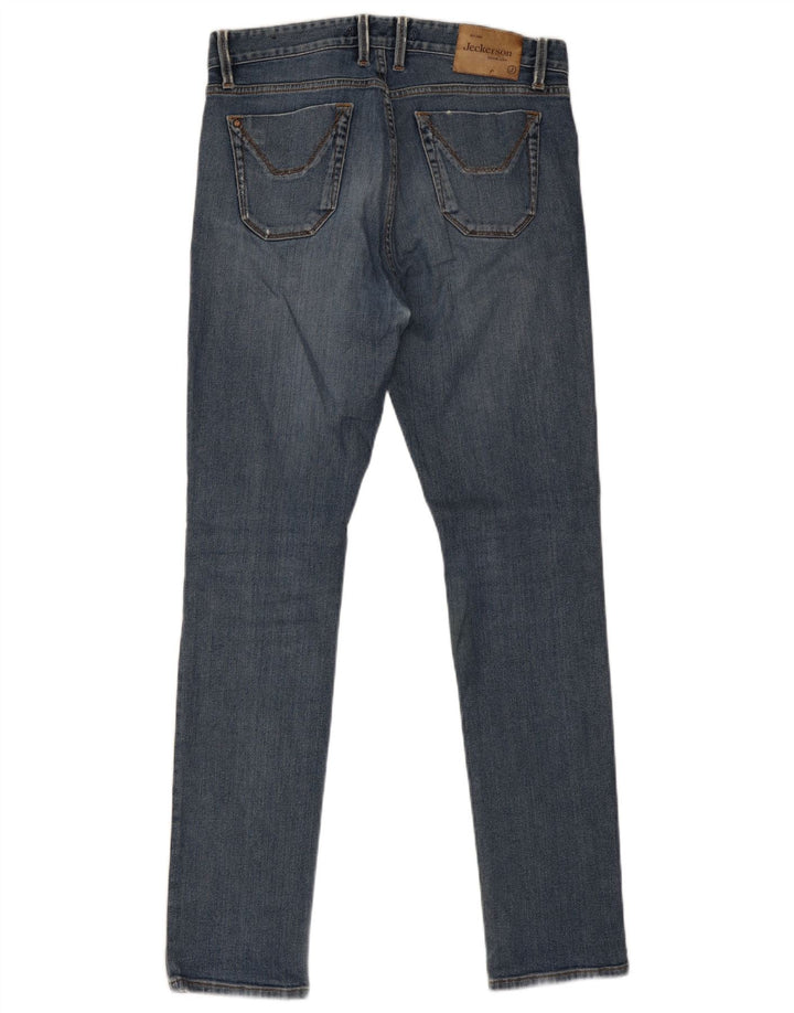 Jeckerson Mens Slim Jeans W31 L31 Blue Cotton