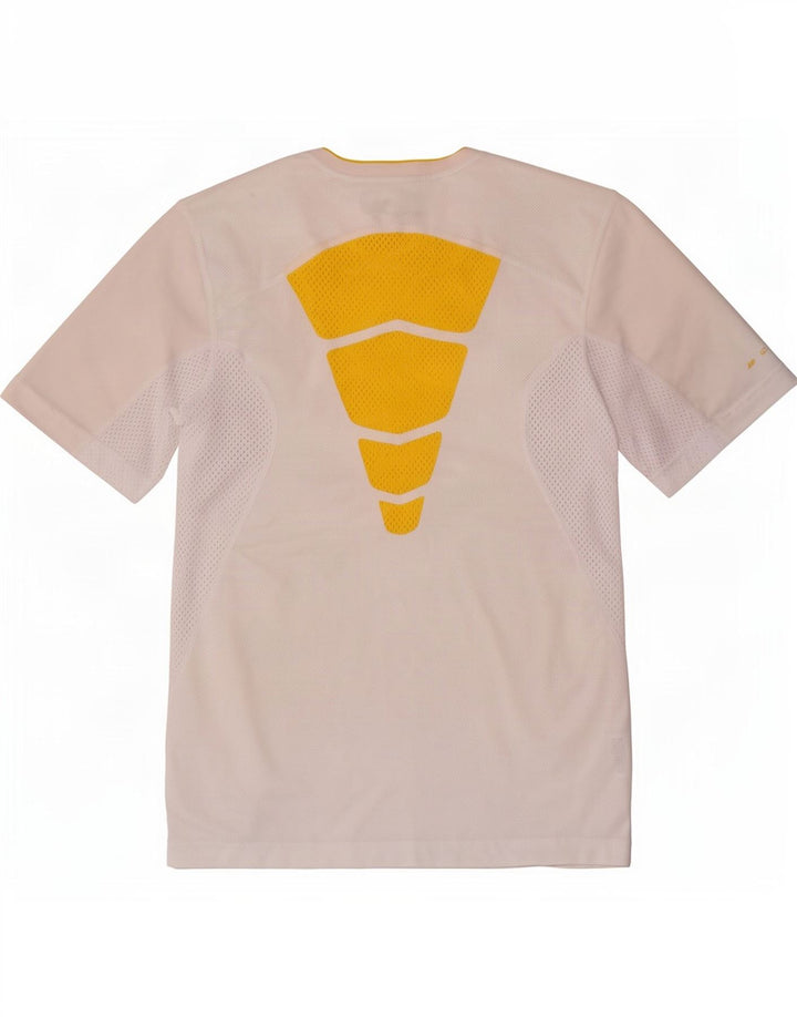 Nike Mens Dri Fit T-Shirt Top Small White Colourblock Polyester