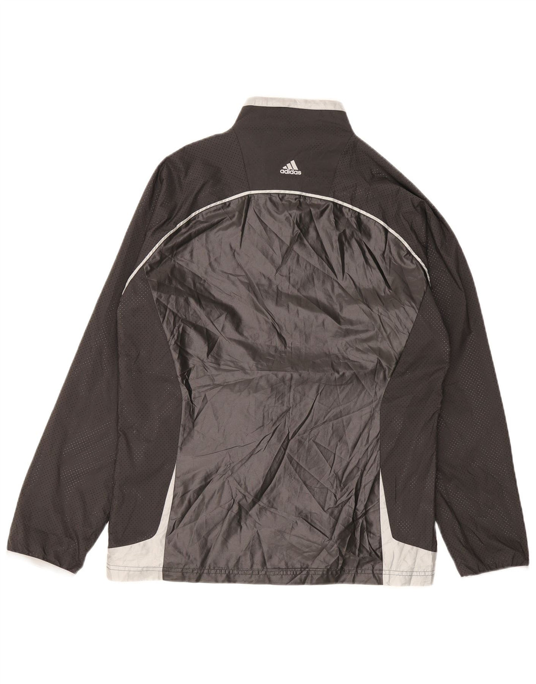 Adidas Mens Rain Jacket UK 42 XL Black Colourblock Polyester