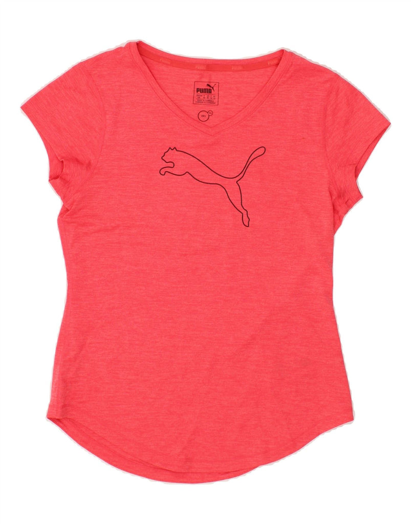 PUMA Womens Graphic T-Shirt Top UK 14 Medium  Pink Polyester Vintage Puma and Second-Hand Puma from Messina Hembry 