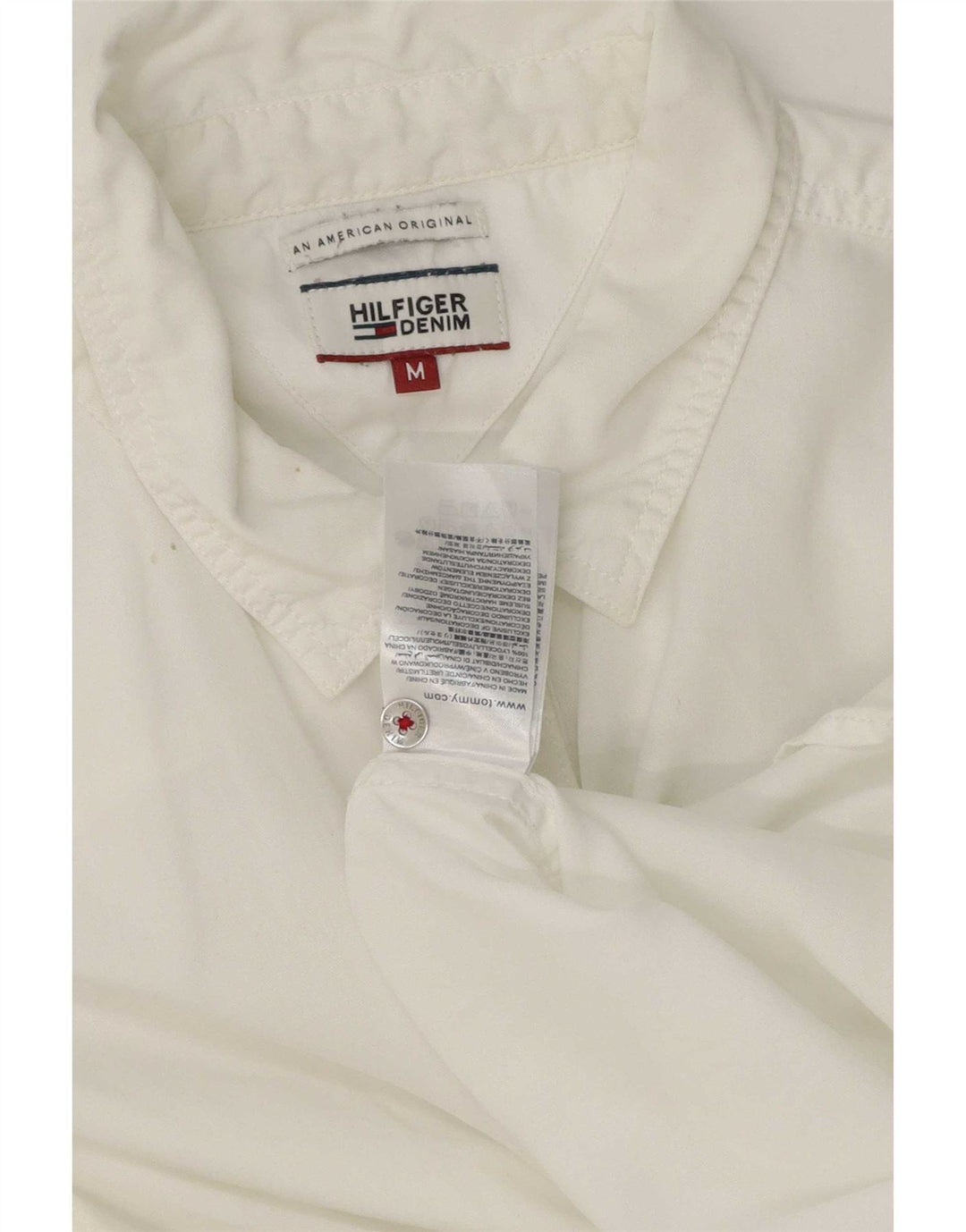 Tommy Hilfiger Womens Shirt UK 14 Medium White Lyocell