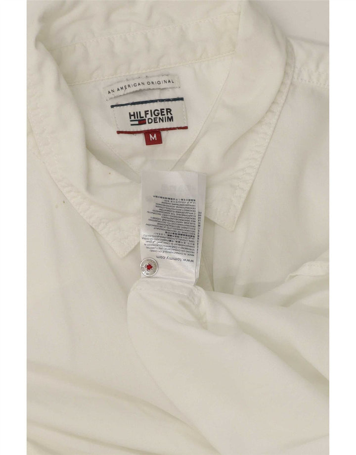 Tommy Hilfiger Womens Shirt UK 14 Medium White Lyocell