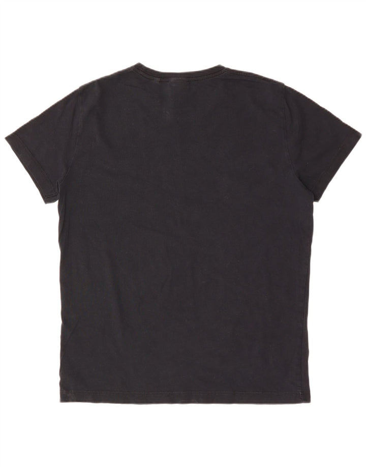 GANT Mens T-Shirt Top Medium Navy Blue Cotton