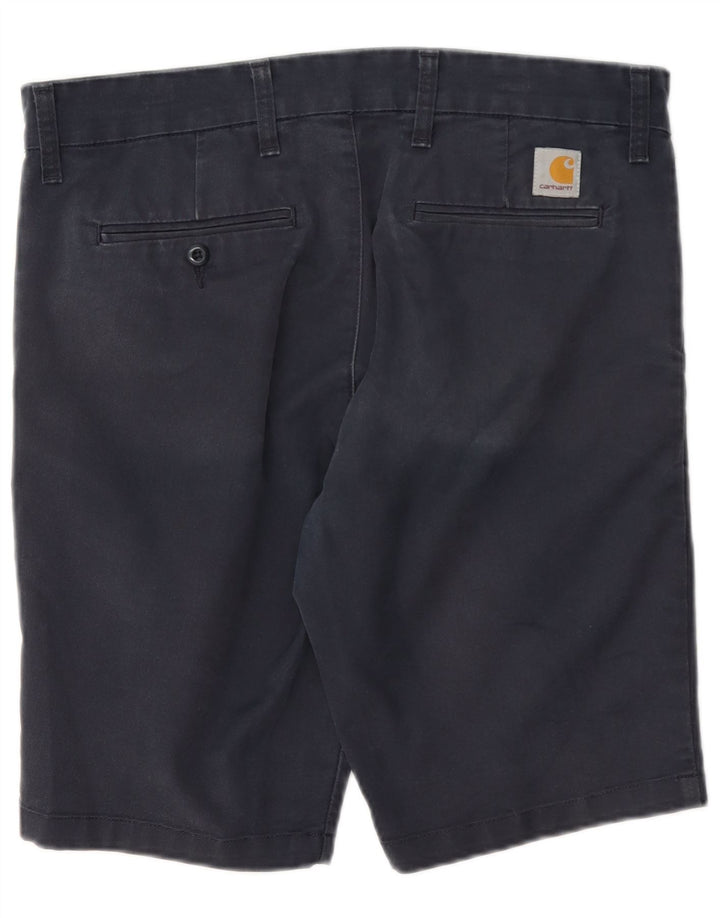 Carhartt Mens Chino Shorts W33 Medium Navy Blue Cotton