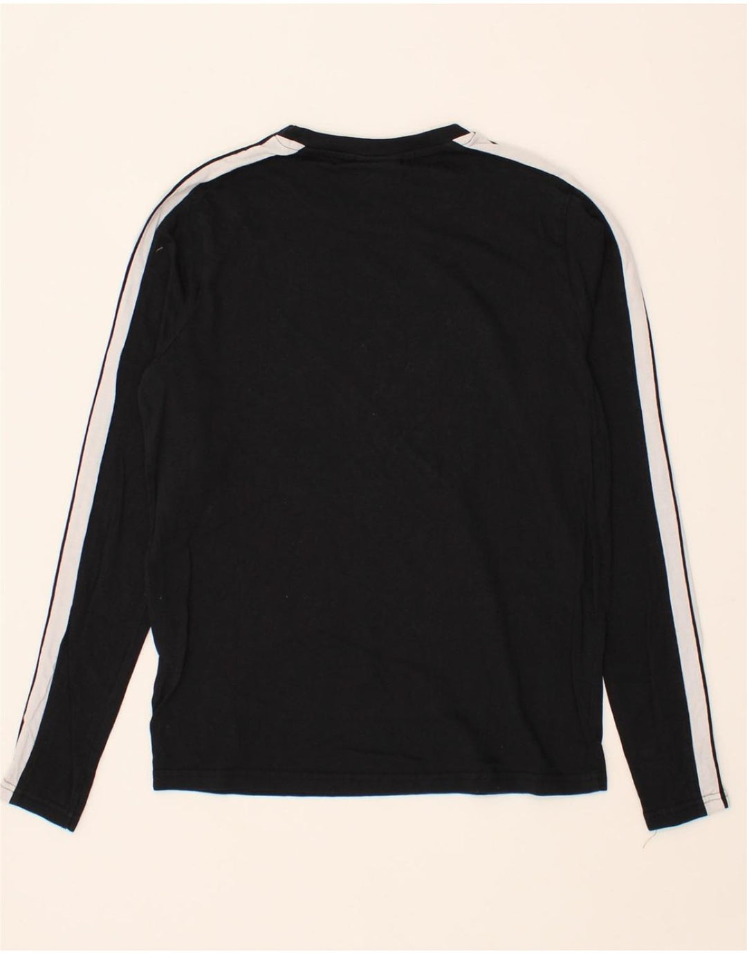 ELLESSE Womens Graphic Top Long Sleeve UK 10 Small Black Colourblock Vintage Ellesse and Second-Hand Ellesse from Messina Hembry 