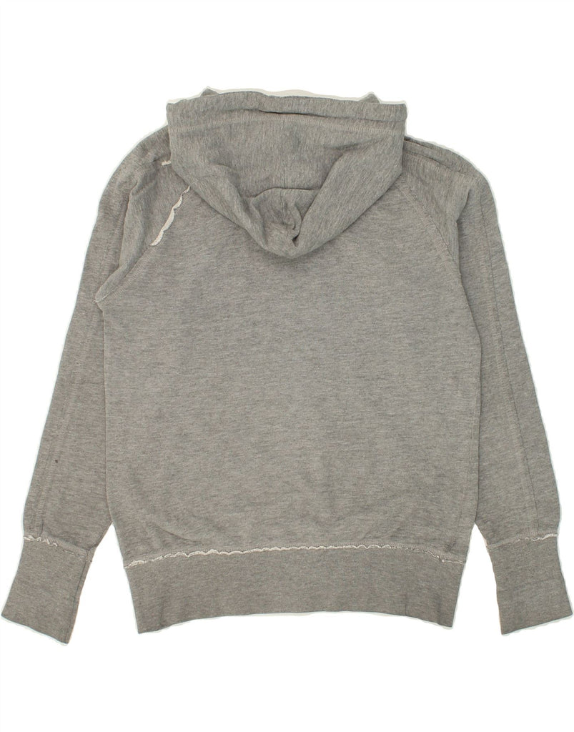 PUMA Womens Graphic Hoodie Jumper UK 12 Medium  Grey Cotton | Vintage Puma | Thrift | Second-Hand Puma | Used Clothing | Messina Hembry 