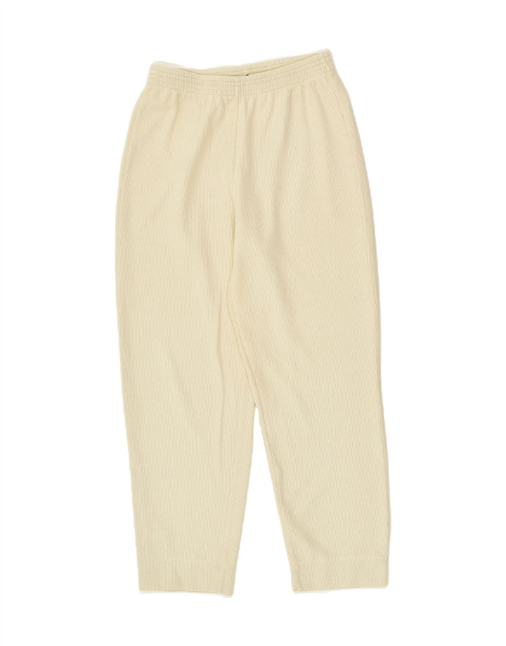 LOTTO Womens Tracksuit Trousers UK 14 Medium Beige | Vintage Lotto | Thrift | Second-Hand Lotto | Used Clothing | Messina Hembry 