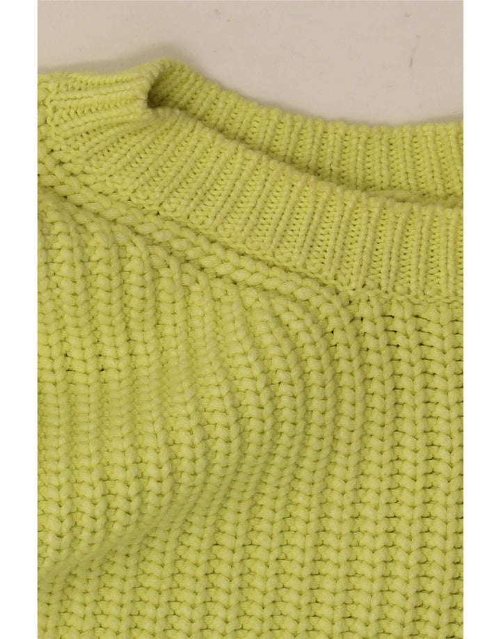 Zara Womens Oversized Vest Tank Top UK 10 Small Yellow Cotton
