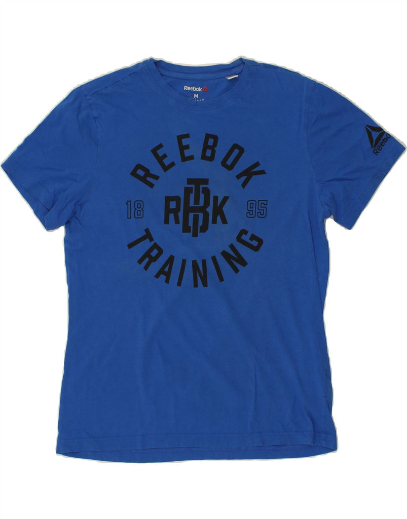 REEBOK Mens Graphic T-Shirt Top Medium Blue Cotton Vintage Reebok and Second-Hand Reebok from Messina Hembry 