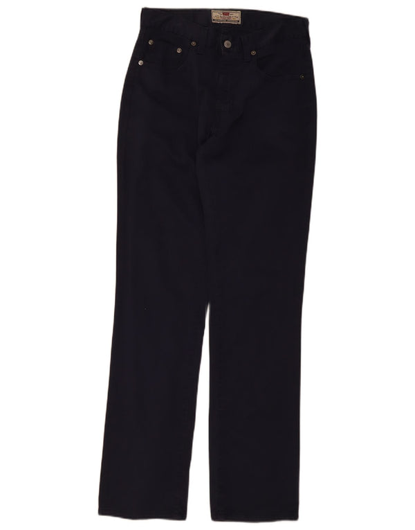 Levi's Mens 495 Straight Cargo Trousers W29 L32 Navy Blue Cotton