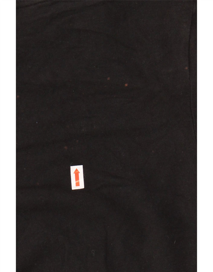 ADIDAS Womens T-Shirt Top UK 12 Medium Black Cotton