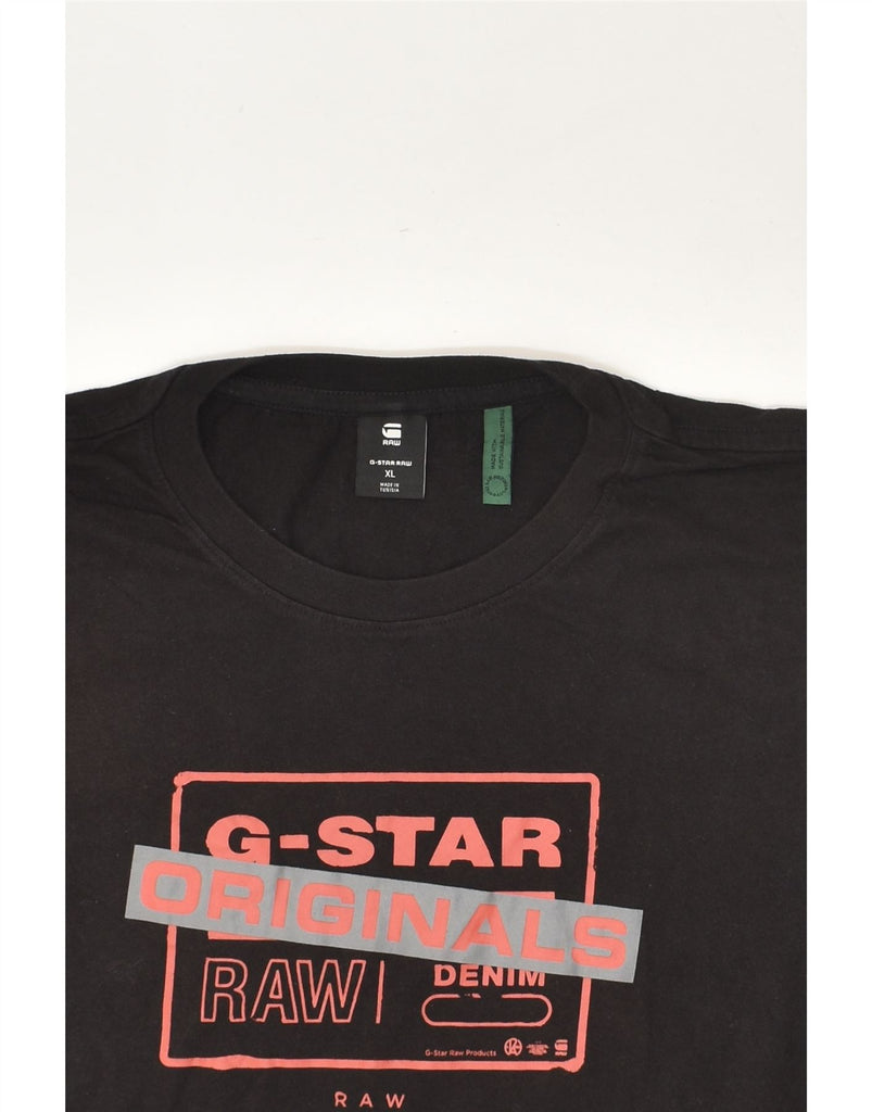 G-STAR Mens Graphic T-Shirt Top XL Black Cotton | Vintage G-Star | Thrift | Second-Hand G-Star | Used Clothing | Messina Hembry 