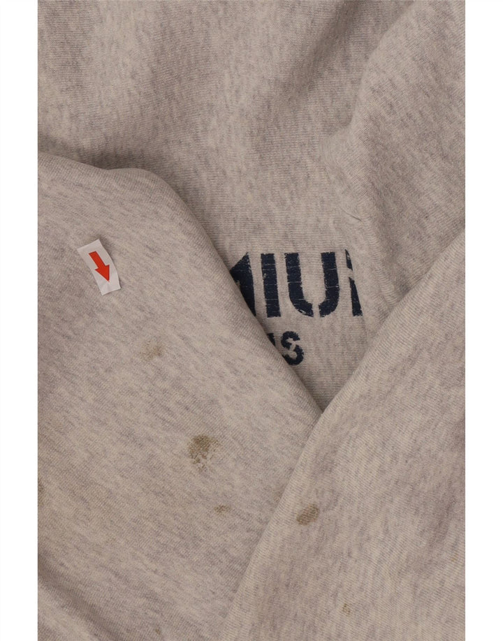 Vintage Womens Graphic Sweatshirt Jumper UK 14 Medium Grey Flecked