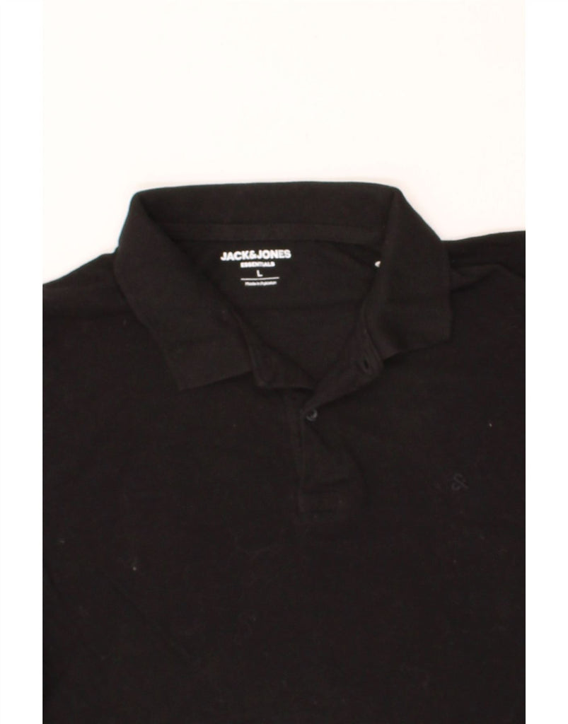 JACK & JONES Mens Polo Shirt Large Black Cotton Vintage Jack & Jones and Second-Hand Jack & Jones from Messina Hembry 