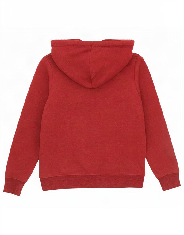 Superdry Womens Hoodie Jumper UK 12 Medium Burgundy Cotton