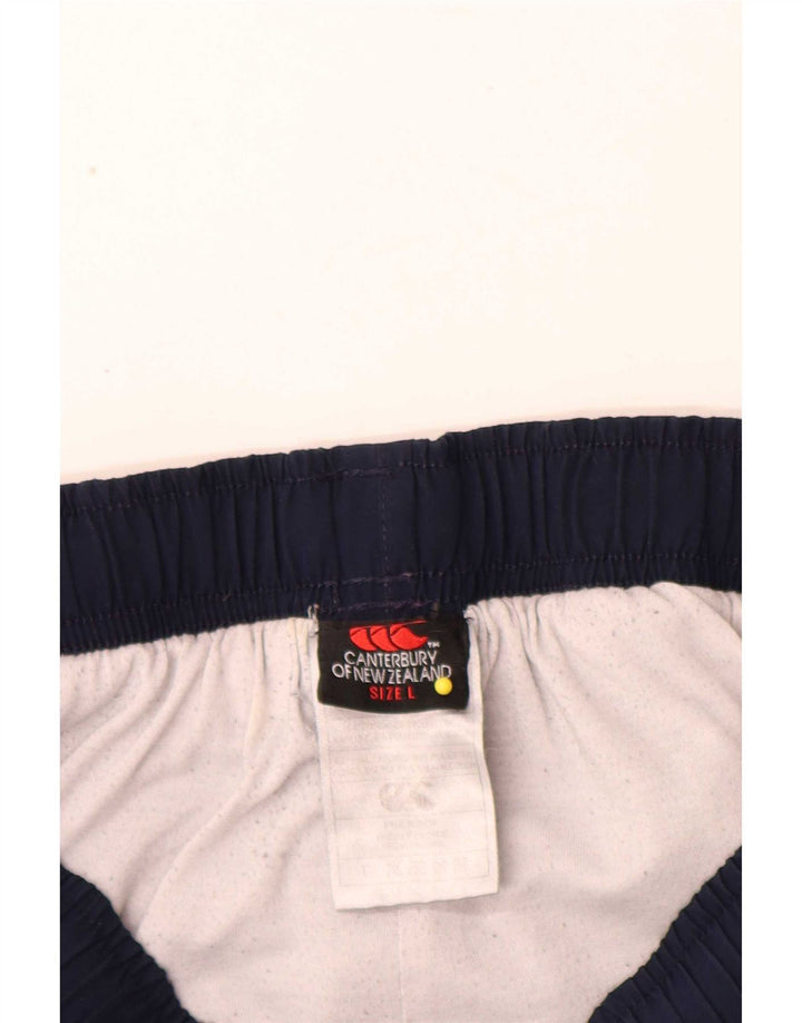 Canterbury Mens Graphic Windbreaker Trousers Large Navy Blue Polyester